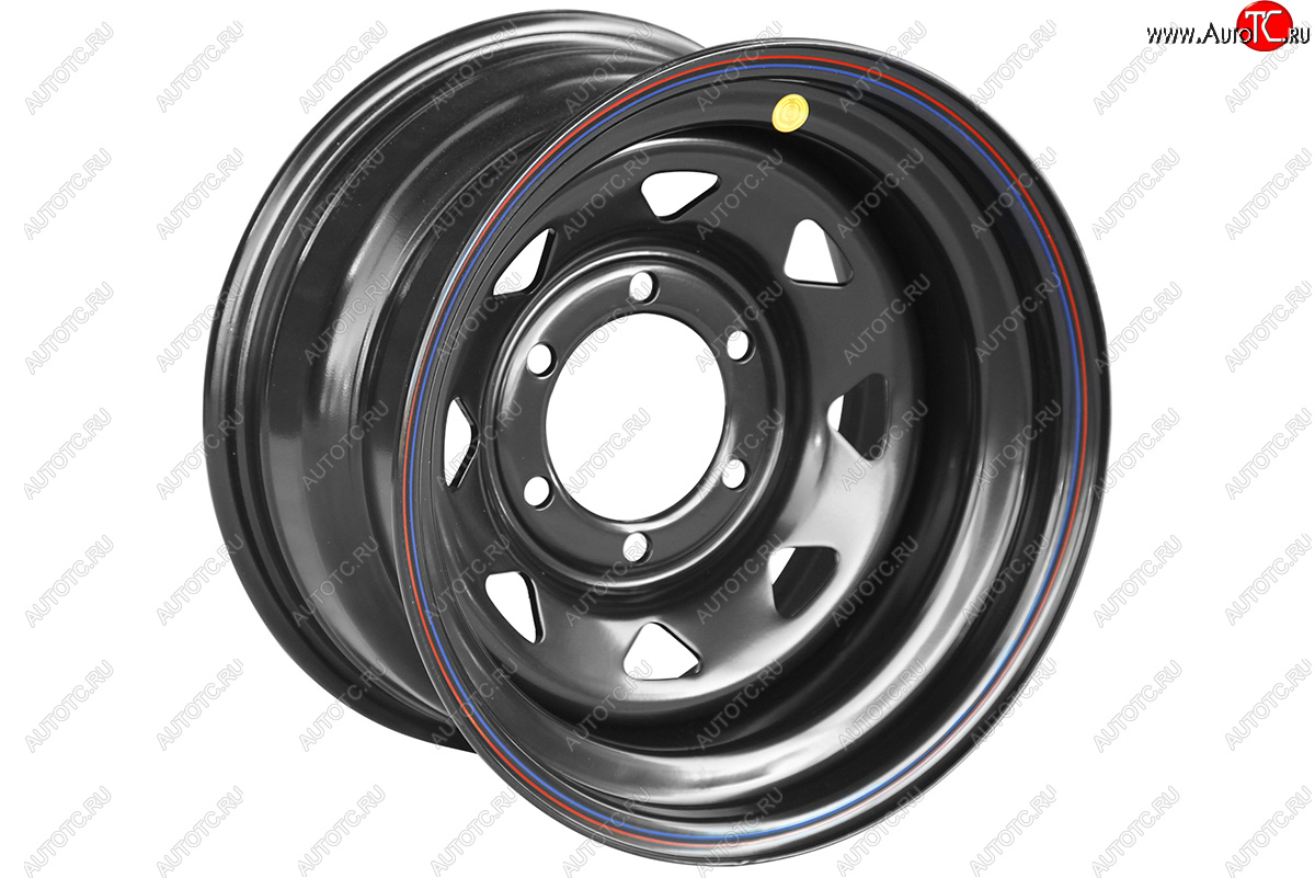 5 949 р. Штампованый диск OFF-ROAD Wheels (стальной усиленный, треугольник мелкий - черный). 8.0 x 15    с доставкой в г. Кемерово