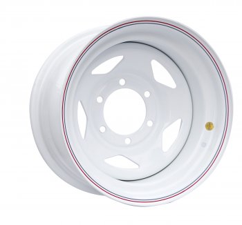Штампованый диск OFF-ROAD Wheels (стальной усиленный, треугольник - белый). 8.0 x 15 