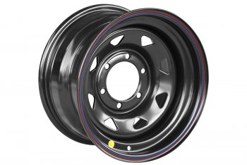 Штампованый диск OFF-ROAD Wheels (стальной усиленный, треугольник мелкий - черный). 8.0 x 15 