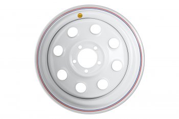 6 599 р. Штампованый диск OFF-ROAD Wheels (усиленный, круг) 8.0x16   (Цвет: белый)  с доставкой в г. Кемерово. Увеличить фотографию 2
