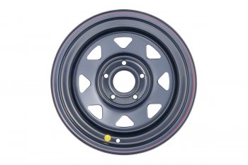 6 599 р. Штампованый диск OFF-ROAD Wheels (усиленный, треугольник) 8.0x16   (Цвет: черный)  с доставкой в г. Кемерово. Увеличить фотографию 2