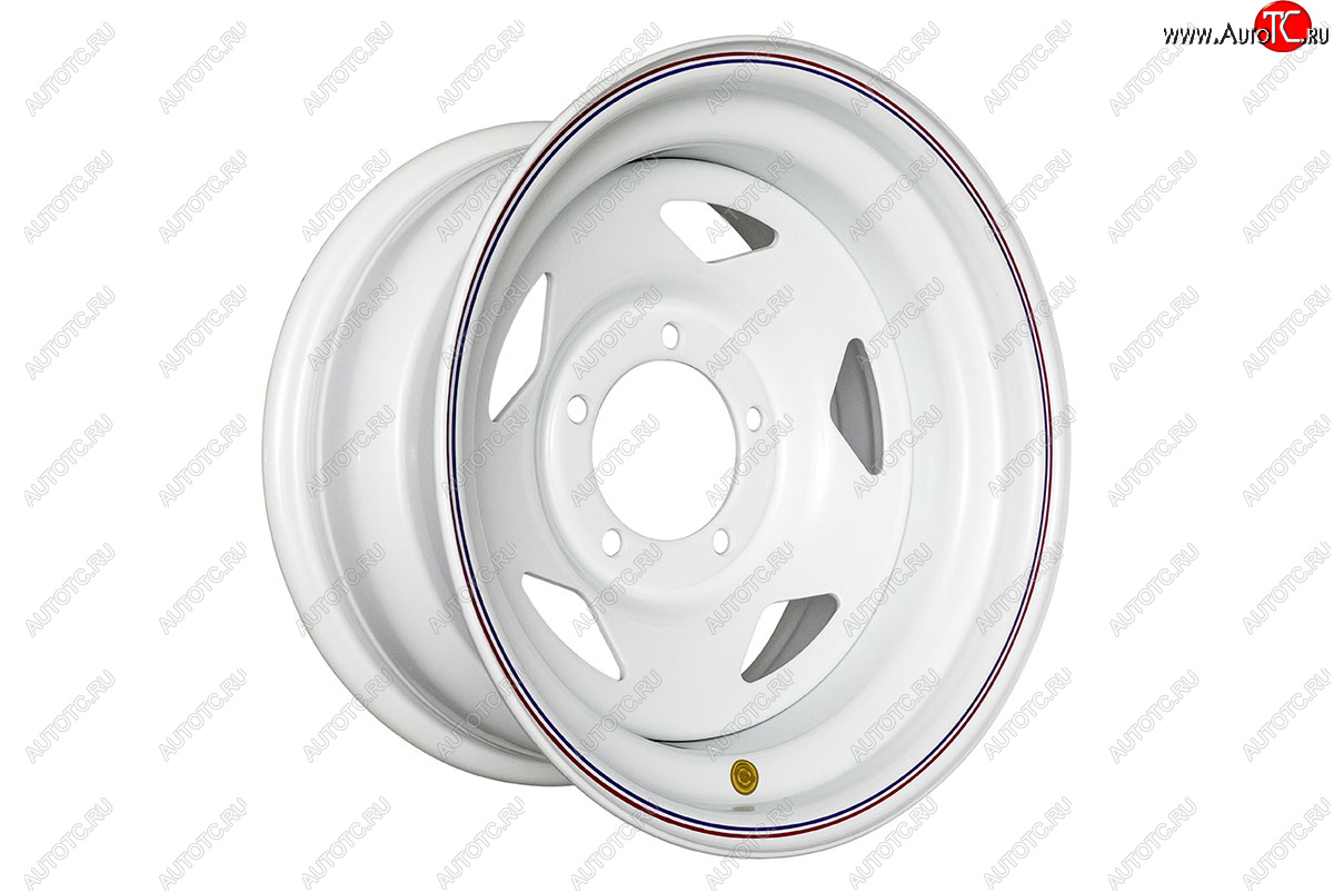 6 599 р. Штампованый диск OFF-ROAD Wheels (стальной усиленный, треугольник - белый). 8.0 x 16    с доставкой в г. Кемерово