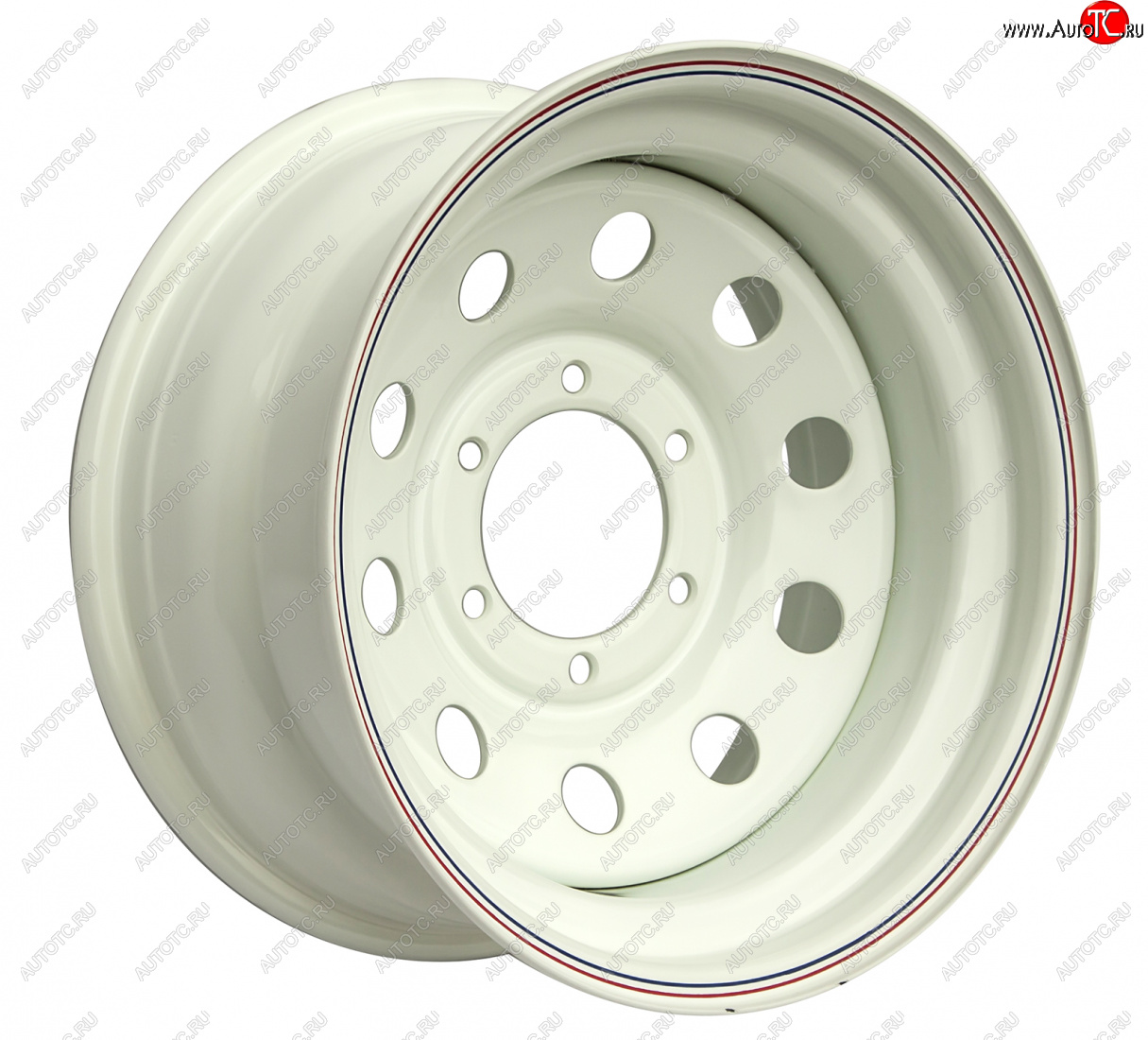 6 599 р. Штампованый диск OFF-ROAD Wheels (усиленный, круг, белый). 8.0 x 16    с доставкой в г. Кемерово