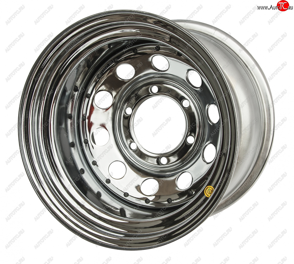 3 650 р. Штампованый диск OFF-ROAD Wheels (усиленный стальной, круг - хромированый). 8.0 x 16    с доставкой в г. Кемерово