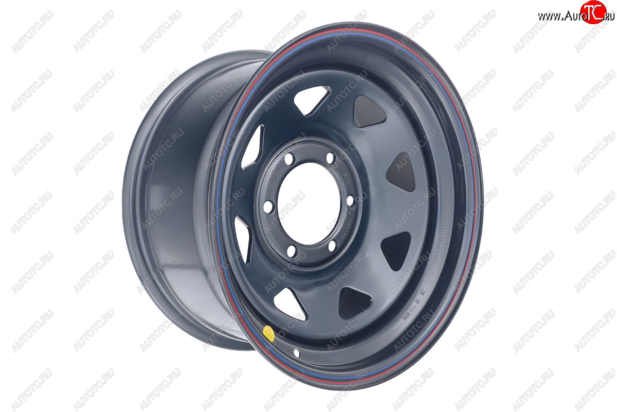 6 999 р. Штампованый диск OFF-ROAD Wheels (усиленный, треугольник мелкий) 8.0x16   (Цвет: черный)  с доставкой в г. Кемерово