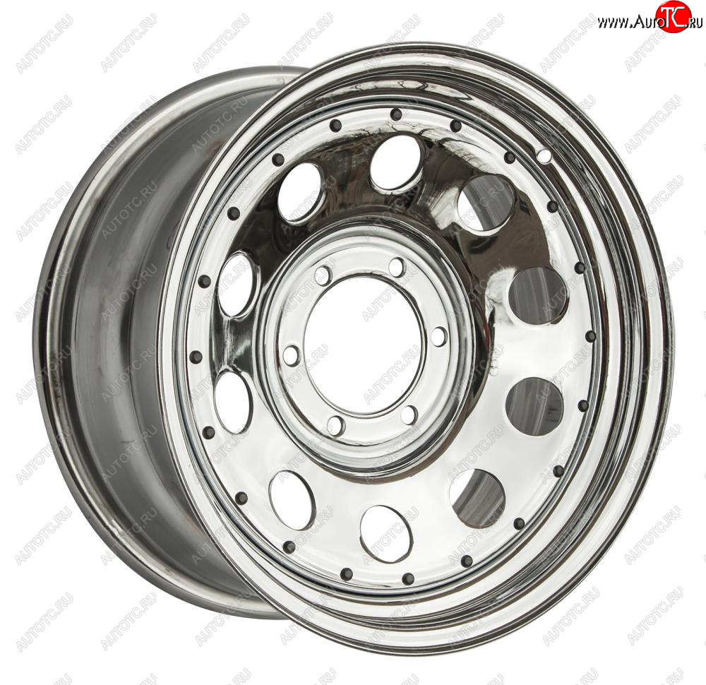 7 849 р. Штампованый диск OFF-ROAD Wheels (стальной усиленный, круг - хромированый). 8.0 x 16    с доставкой в г. Кемерово
