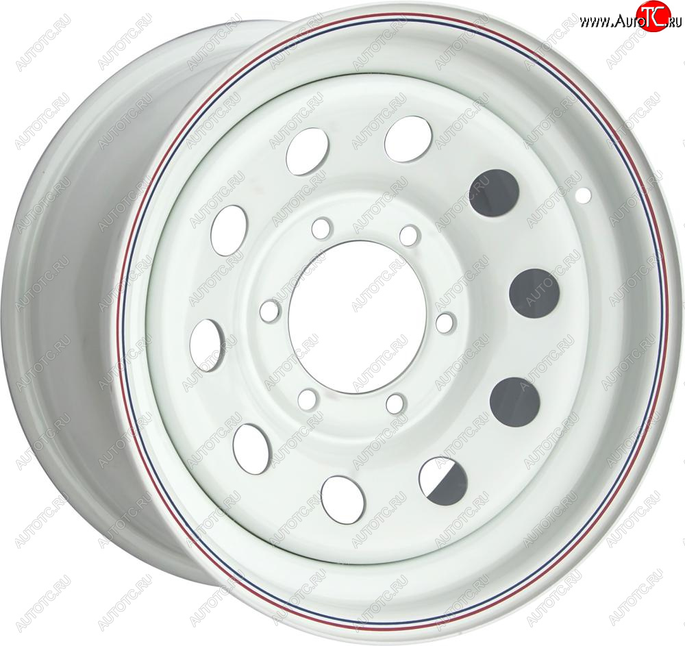 5 299 р. Штампованый диск OFF-ROAD Wheels (стальной усиленный, круг - белый). 8.0 x 16    с доставкой в г. Кемерово