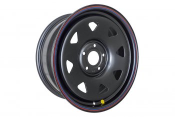 Штампованый диск OFF-ROAD Wheels (усиленный, треугольник мелкий) 8.0x18  (Цвет: черный)