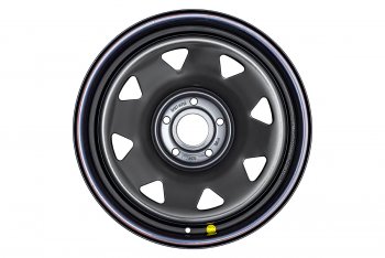 9 999 р. Штампованый диск OFF-ROAD Wheels (усиленный, треугольник мелкий) 8.0x18   (Цвет: черный)  с доставкой в г. Кемерово. Увеличить фотографию 2