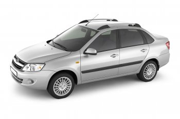 5 319 р. Рейлинги Petroil Tuning Усиленные  Лада Гранта  2190 - Калина  1118 (Серебристый муар)  с доставкой в г. Кемерово. Увеличить фотографию 2
