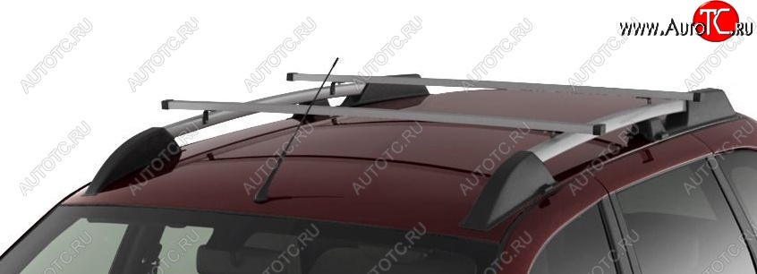 6 519 р. Рейлинги усиленные с поперечинами Petroil Tuning  Лада Гранта  2190 - Калина  1118 (Серебристый муар)  с доставкой в г. Кемерово