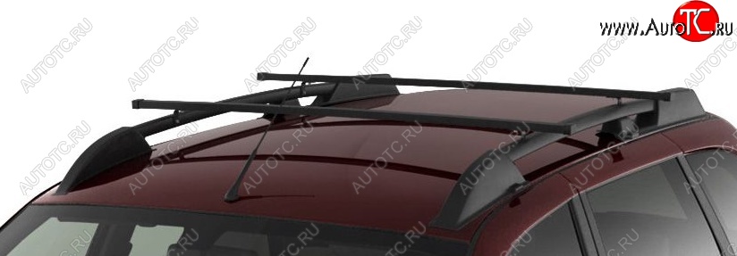 6 519 р. Рейлинги усиленные с поперечинами Petroil Tuning  Лада Гранта  2190 - Калина  1118 (Черный муар)  с доставкой в г. Кемерово