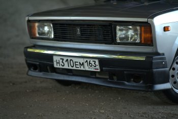 Накладка на передний бампер Autodemic Лада 2104 - 2107 (Текстурная поверхность)
