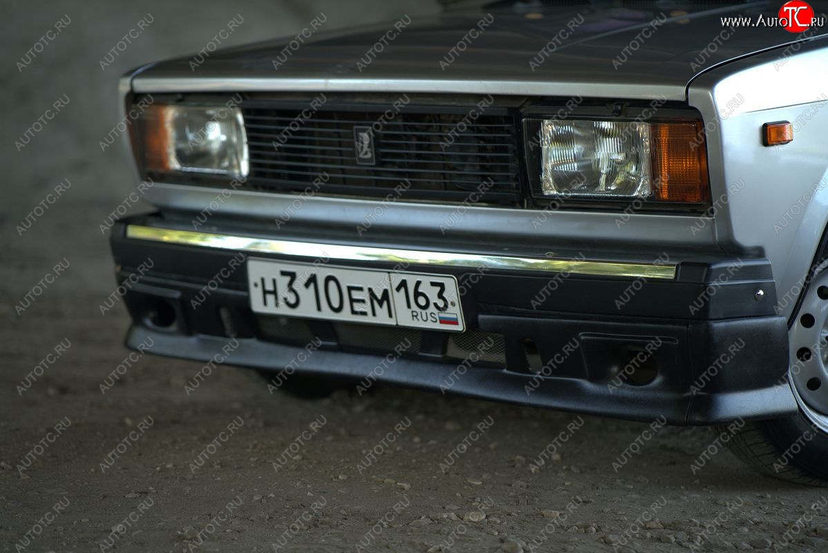 979 р. Накладка на передний бампер Autodemic  Лада 2104 - 2107 (Текстурная поверхность)  с доставкой в г. Кемерово