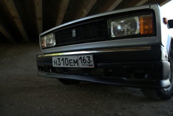 979 р. Накладка на передний бампер Autodemic  Лада 2104 - 2107 (Текстурная поверхность)  с доставкой в г. Кемерово. Увеличить фотографию 2