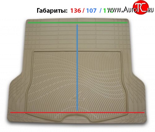 6 699 р. Универсальный коврик в багажник Element-Autofamily (полиуретан) Лада Нива 4х4 2121 3 дв. дорестайлинг (1977-2019) (бежевый)  с доставкой в г. Кемерово