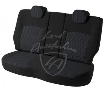 5 549 р. Чехлы для сидений Lord Autofashion Дублин (жаккард) Лада 2107 (1982-2012) (Черный, вставка Прямоугольник черный)  с доставкой в г. Кемерово. Увеличить фотографию 2