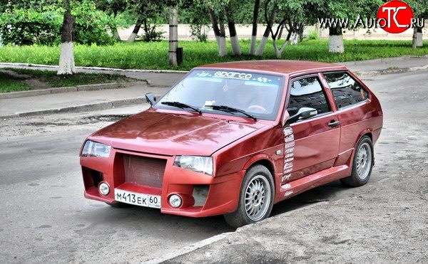 9 599 р. Передний бампер Миллер-2  Лада 2108 - 21099 (Неокрашенный)  с доставкой в г. Кемерово