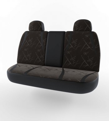 5 499 р. Чехлы для сидений Lord Autofashion Форсаж (экокожа)  Лада 2108 - 2115 (Черный, вставка Велюр Сарния)  с доставкой в г. Кемерово. Увеличить фотографию 2