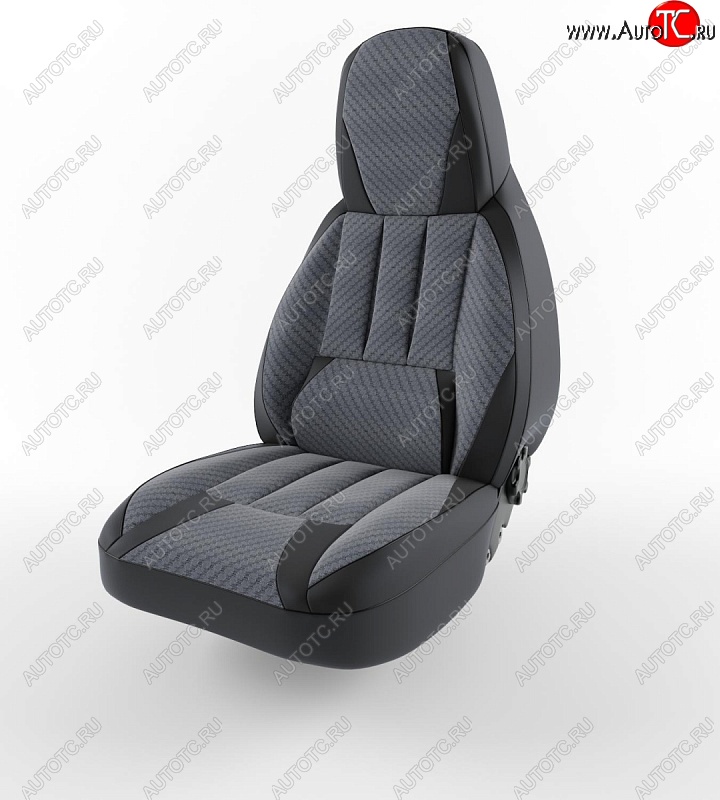 3 399 р. Чехлы для сидений Lord Autofashion Форсаж (экокожа) Лада 2109 (1987-2004) (Черный, вставка жаккард Зигзаг)  с доставкой в г. Кемерово