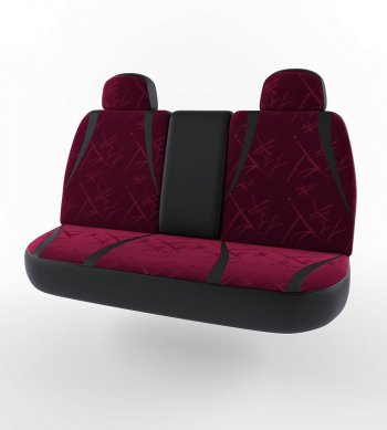 6 449 р. Чехлы для сидений Lord Autofashion Форсаж (экокожа)  Лада 2108 - 2115 (Черный, вставка флок Красный кедр)  с доставкой в г. Кемерово. Увеличить фотографию 2