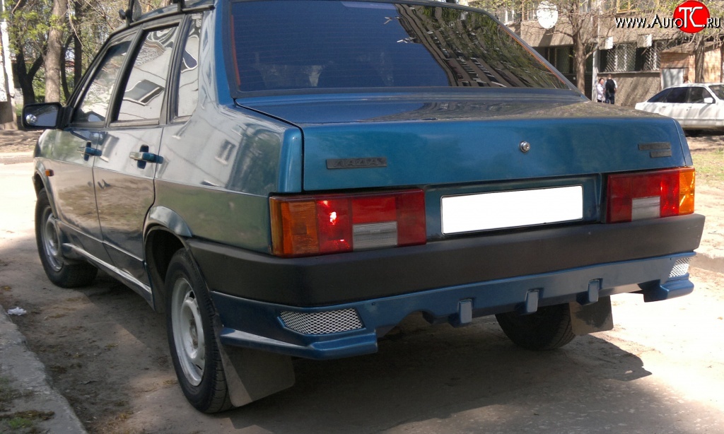 699 р. Накладка на задний бампер Драйв v2  Лада 2109 (1987-2004) (Неокрашенная)  с доставкой в г. Кемерово