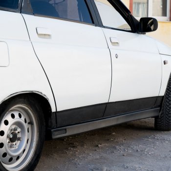 699 р. Пороги накладки Autodemic (Лапша c cеткой)  Лада 2110 - 2112  с доставкой в г. Кемерово. Увеличить фотографию 6