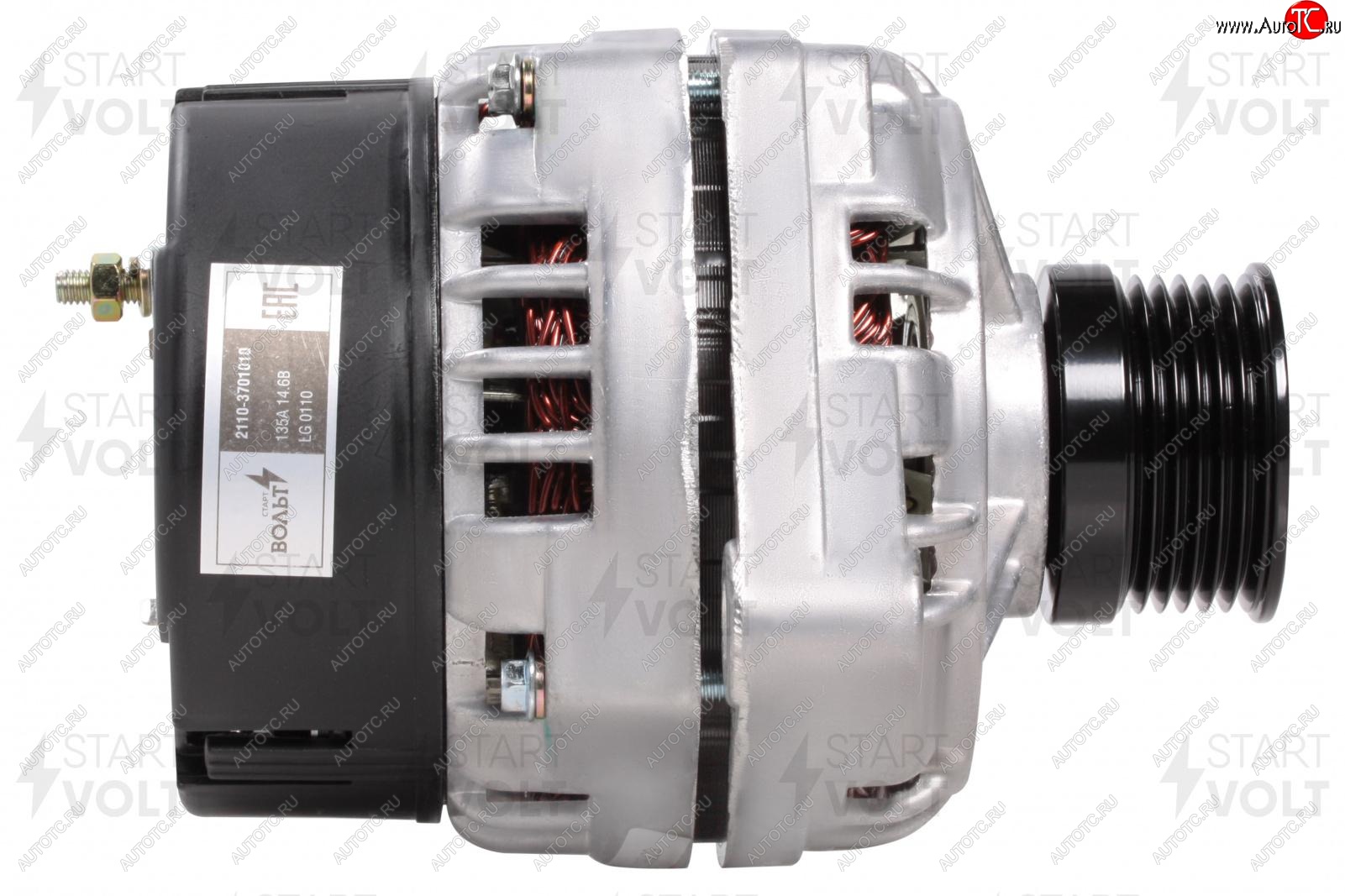 5 299 р. Генератор (135A / 14В) (1.5i/1.6i) START VOLT Лада 2110 седан (1995-2007)  с доставкой в г. Кемерово