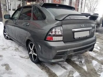 2 499 р. Спойлер Кураж (нижний, на скобках)  Лада Приора ( 2172,  21728) (2008-2015) хэтчбек дорестайлинг, купе дорестайлинг, купе рестайлинг (Неокрашенный)  с доставкой в г. Кемерово. Увеличить фотографию 3