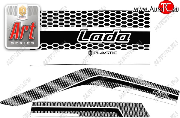 2 299 р. Дефлектора окон CA-Plastik  Лада 2114 (2001-2014) (Серия Арт черная)  с доставкой в г. Кемерово