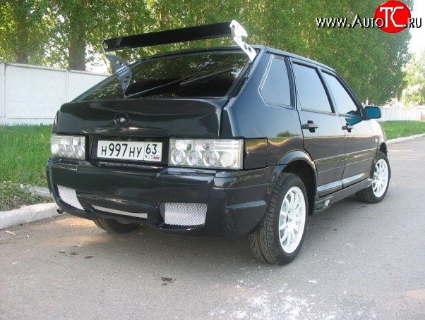 7 799 р. Задний бампер V-MAX  Лада 2114 (2001-2014) (Без сетки, Неокрашенный)  с доставкой в г. Кемерово