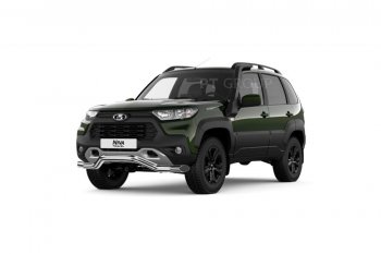 12 649 р. Защита переднего бампера Petroil Tuning (Ø63, волна)  Лада Нива Трэвел (2021-2025) (212300-80) (Нержавейка полированная)  с доставкой в г. Кемерово. Увеличить фотографию 2