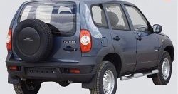 Защита порогов с проступью d76 мм Металл Дизайн Chevrolet Niva 2123 рестайлинг (2009-2020)