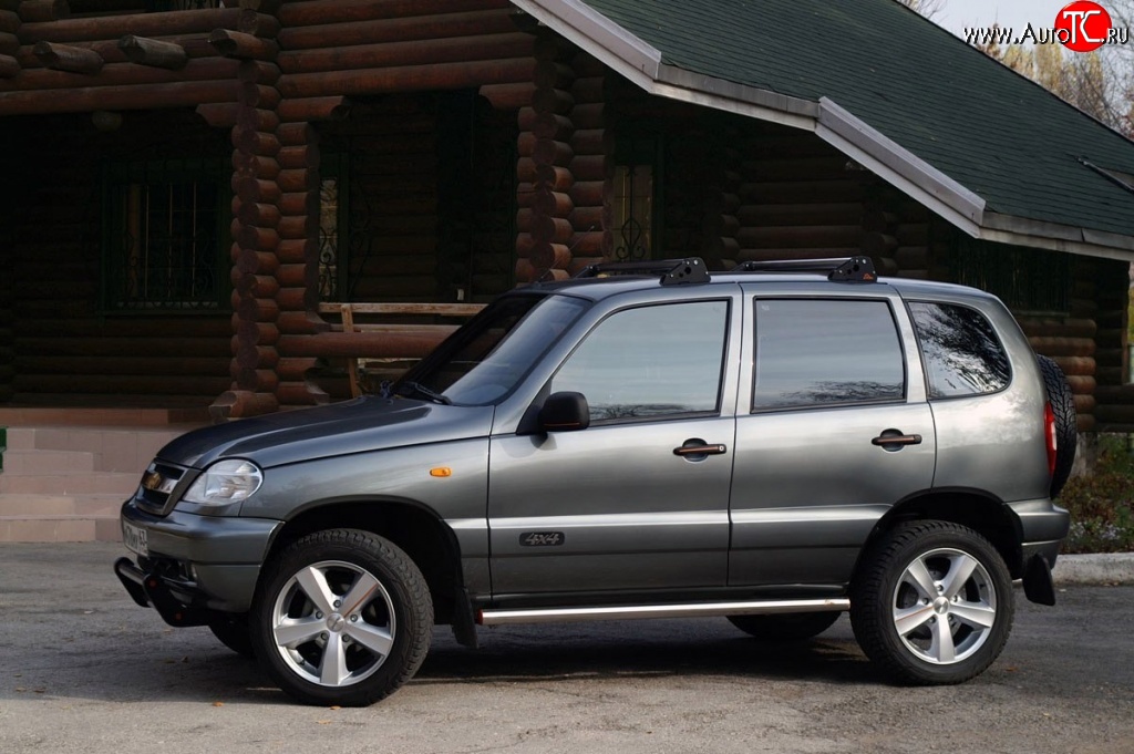 6 399 р. Багажная система Etna  Chevrolet Niva  2123 (2009-2020), Лада 2123 (Нива Шевроле) (2002-2021), Лада Нива Трэвел (2021-2025) (Сталь с покрытием (черный))  с доставкой в г. Кемерово