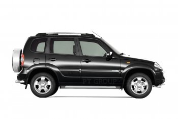 5 789 р. Рейлинги Petroil Tuning Комфорт  Chevrolet Niva  2123 (2009-2020), Лада 2123 (Нива Шевроле) (2002-2021), Лада Нива Трэвел (2021-2025) (Серебристый муар)  с доставкой в г. Кемерово. Увеличить фотографию 2