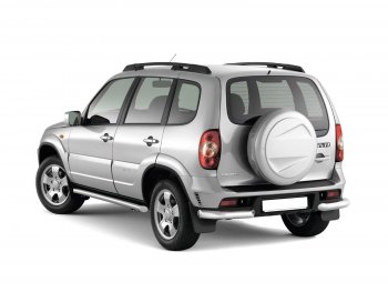 6 379 р. Рейлинги Petroil Tuning Комфорт  Chevrolet Niva  2123 (2002-2020), Лада 2123 (Нива Шевроле) (2002-2021), Лада Нива Трэвел (2021-2025) (Черный муар)  с доставкой в г. Кемерово. Увеличить фотографию 3