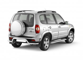 6 379 р. Рейлинги Petroil Tuning Комфорт  Chevrolet Niva  2123 (2002-2020), Лада 2123 (Нива Шевроле) (2002-2021), Лада Нива Трэвел (2021-2025) (Черный муар)  с доставкой в г. Кемерово. Увеличить фотографию 4