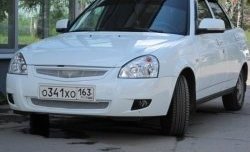 939 р. Вставка в нижнюю часть бампера Ультра  Лада Приора ( 21728,  2170,  2171,  2172) (2013-2018) купе рестайлинг, седан рестайлинг, универсал рестайлинг, хэтчбек рестайлин (Неокрашенная)  с доставкой в г. Кемерово. Увеличить фотографию 2