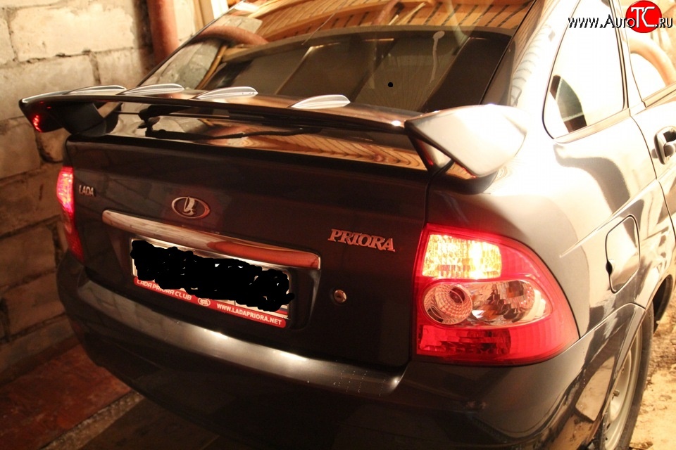 4 999 р. Спойлер багажника 21728 Priora Sport Лада Приора 2172 хэтчбек дорестайлинг (2008-2014) (Неокрашенный)  с доставкой в г. Кемерово