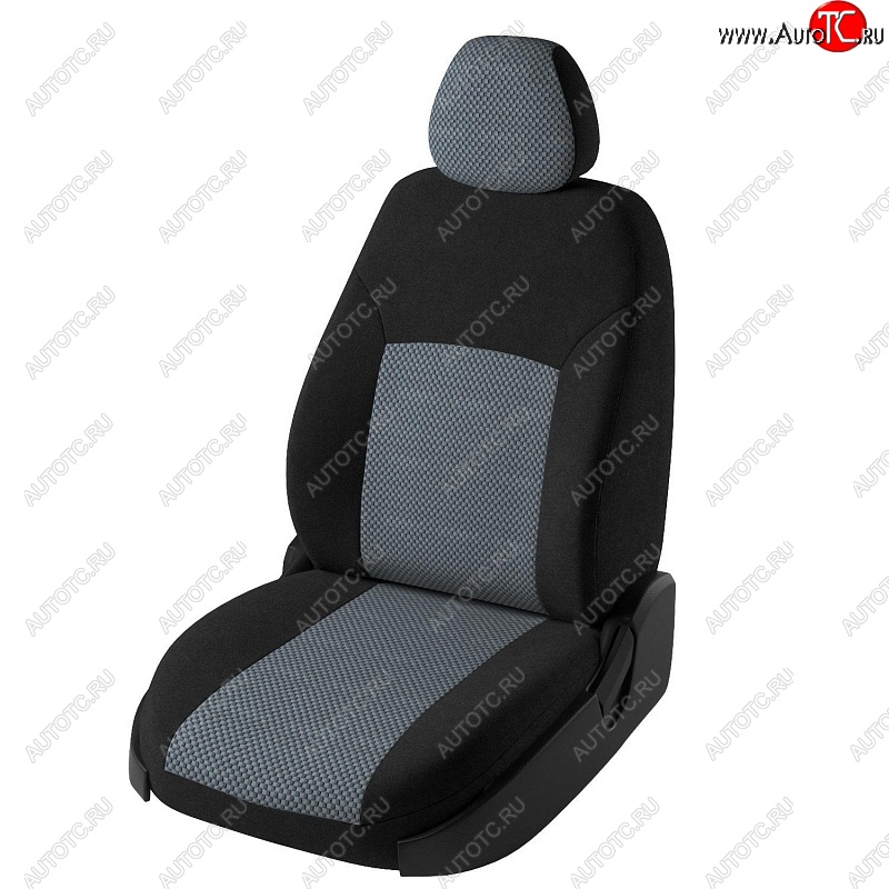 6 349 р. Чехлы для сидений Lord Autofashion Дублин (жаккард) Лада Приора 2170 седан дорестайлинг (2007-2014) (Черный, вставка Стежок серый)  с доставкой в г. Кемерово