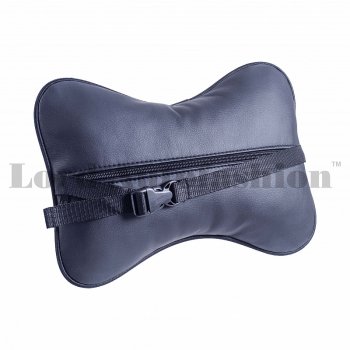 349 р. Подушка-косточка Lord Autofashion Байрон (экокожа, 1 шт.)   (Коричневый, строчка бежевая)  с доставкой в г. Кемерово. Увеличить фотографию 2
