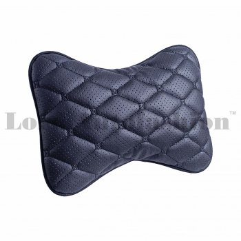 349 р. Подушка-косточка Lord Autofashion Байрон (экокожа, 1 шт.)   (Черный, строчка черная)  с доставкой в г. Кемерово. Увеличить фотографию 2