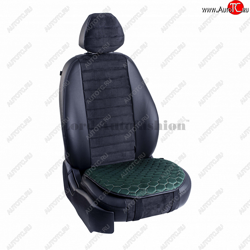 929 р. Подушка для сиденья универсальная Lord Autofashion Комфорт+ (велюр)   (Зелёный)  с доставкой в г. Кемерово