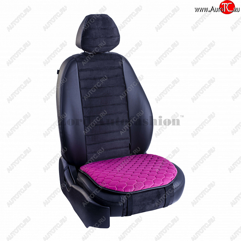1 029 р. Подушка для сиденья универсальная Lord Autofashion Комфорт+ (велюр)   (Фуксия)  с доставкой в г. Кемерово