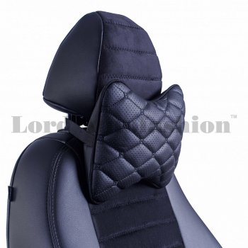 Подушка-косточка Lord Autofashion Ромб (экокожа, 2 шт.) Skoda Kodiaq NU7 дорестайлинг (2017-2021)