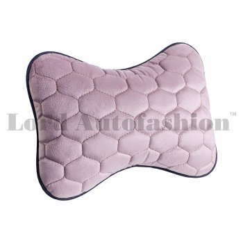 2 579 р. Подушка-косточка Lord Autofashion Соты (экокожа/велюр, 2 шт.)   (Розовый)  с доставкой в г. Кемерово. Увеличить фотографию 2