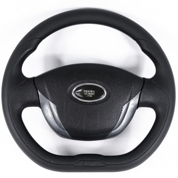3 389 р. Рулевое колесо Turbo (Ø360 мм)  Лада Приора ( 2170,  2171,  2172,  21728) (2007-2018) седан дорестайлинг, универсал дорестайлинг , хэтчбек дорестайлинг, купе дорестайлинг, купе рестайлинг, седан рестайлинг, универсал рестайлинг, хэтчбек рестайлин (Карбон)  с доставкой в г. Кемерово. Увеличить фотографию 5