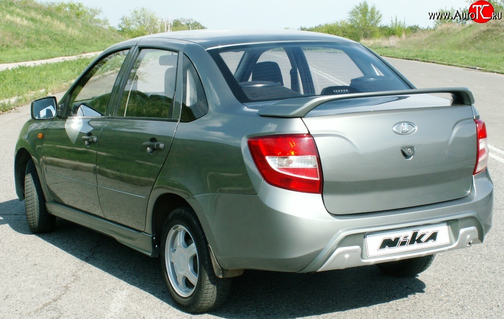 2 799 р. Диффузор заднего бампера Nika-Sport  Лада Гранта  2190 (2011-2017) седан дорестайлинг (Неокрашенный)  с доставкой в г. Кемерово