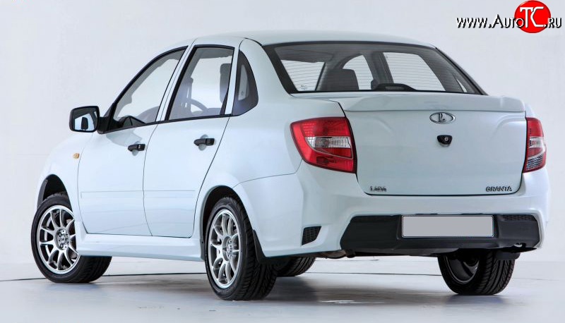 11 499 р. Задний бампер GTS  Лада Гранта  2190 (2011-2017) седан дорестайлинг (Неокрашенный)  с доставкой в г. Кемерово