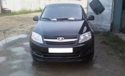 2 749 р. Накладка Sport-Style на передний бампер  Лада Гранта  2190 (2011-2017) седан дорестайлинг (Неокрашенная)  с доставкой в г. Кемерово. Увеличить фотографию 2
